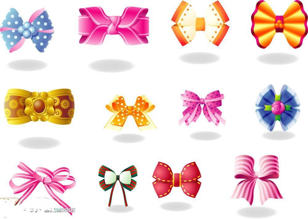 12种日常用蝴蝶结插图画法