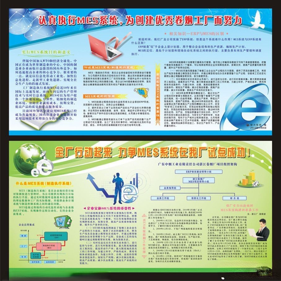 某卷烟厂认真执行MES系统宣传板报