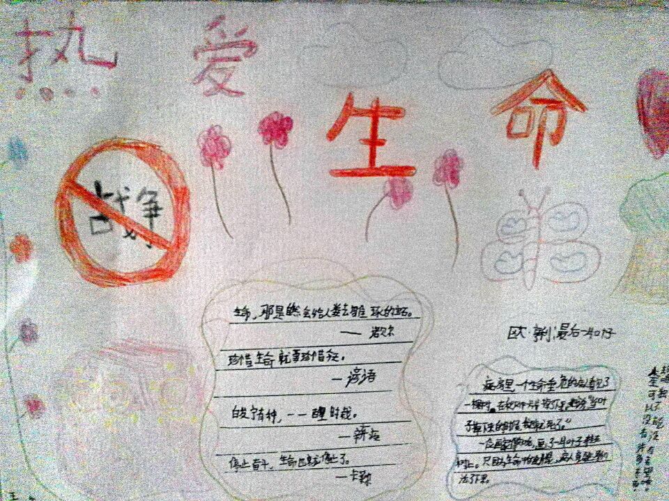 热爱生命手抄报图片大全