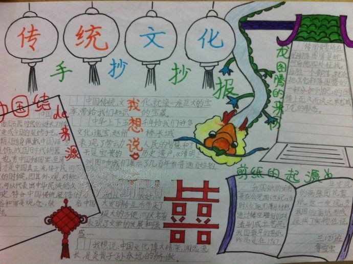 生活中的传统文化手抄报大全 生活中的传统文化手抄报大全