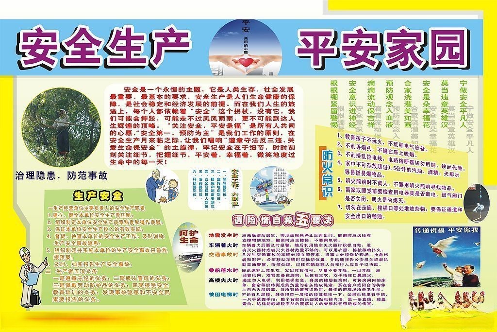 煤矿安全月板报：安全生产 平安家园