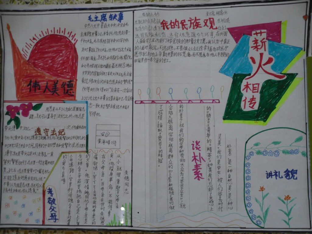 廉洁手抄报