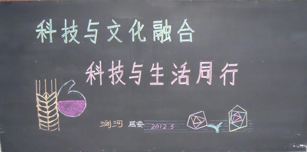 科技与文化黑板报图片