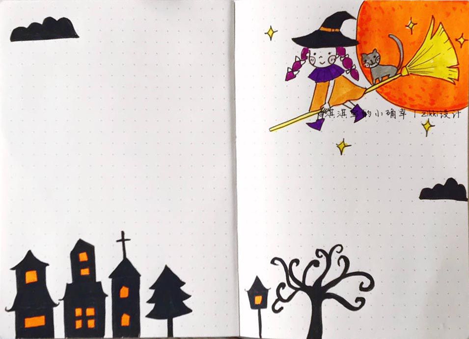 万圣节手抄报图片简单又漂亮，不多的精品