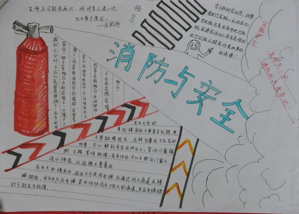 119消防安全日手抄报版面设计图 119消防安全日手抄报版面设计图