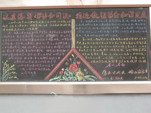劳动合同法宣传黑板报