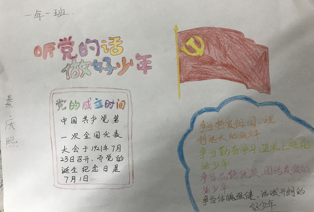 听党的话，做好少年手抄报优秀作品展