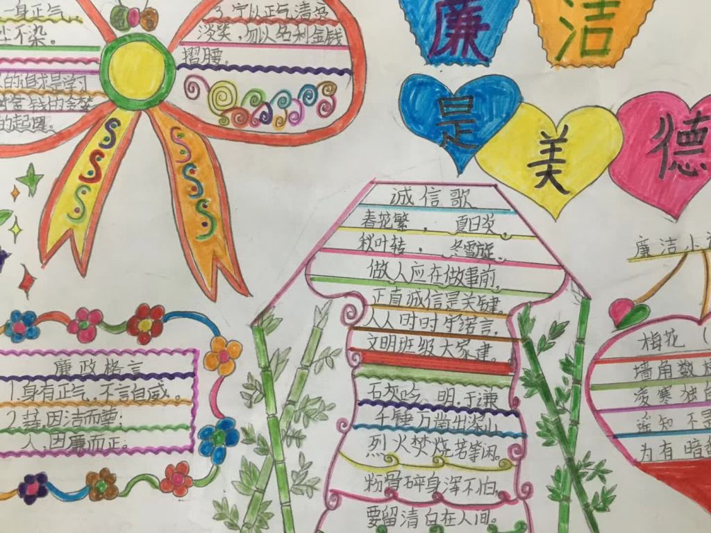 廉洁文化是美德手抄报