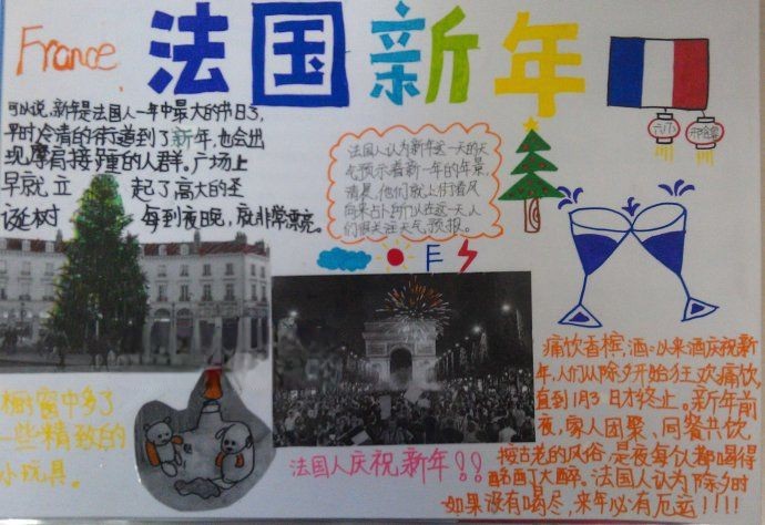 外国文化手抄报：法国新年