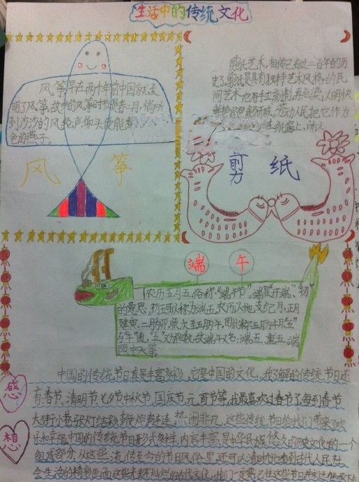生活中的传统文化手抄报大全 生活中的传统文化手抄报大全