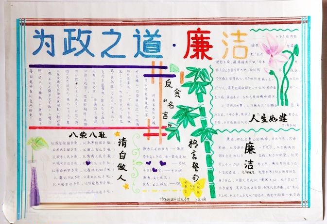 为政之道·廉洁手抄报图片