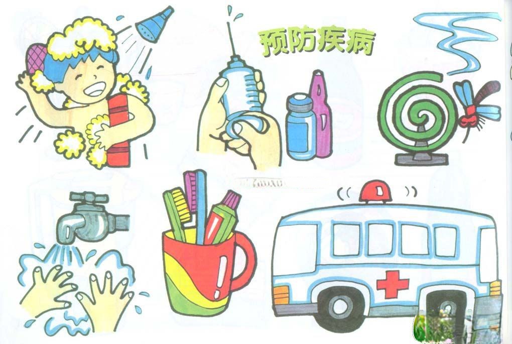 预防疾病黑板报设计图片插图素材