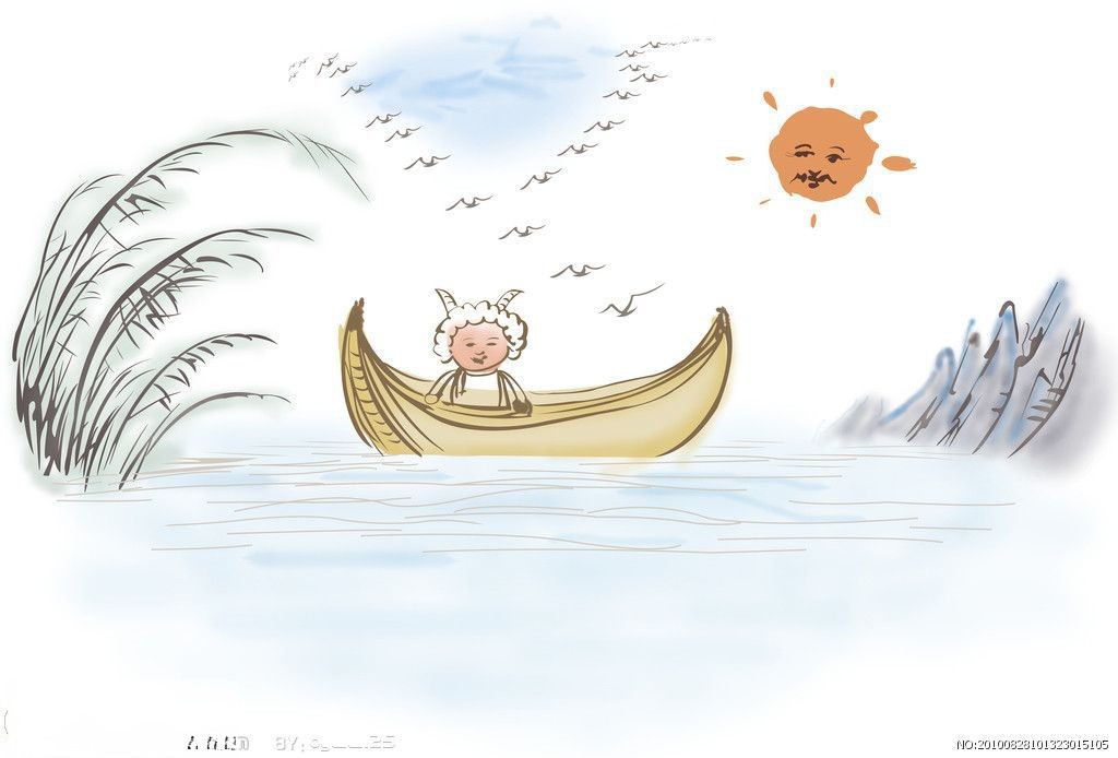河中小船插图欣赏