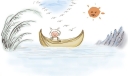 河中小船插图欣赏