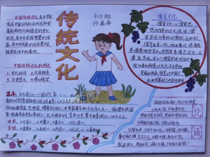 中国传统文化手抄报图片 中国传统文化手抄报图片