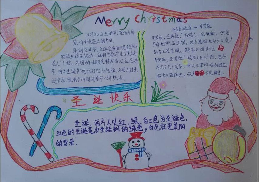 圣诞节英语手抄报内容