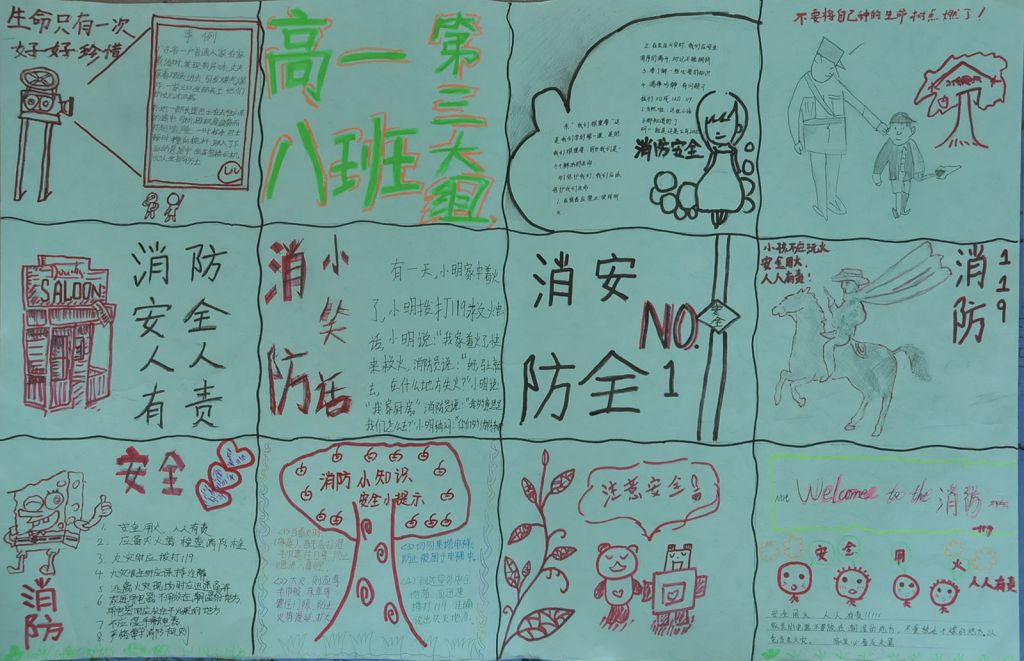 预防火灾手抄报宣传图片