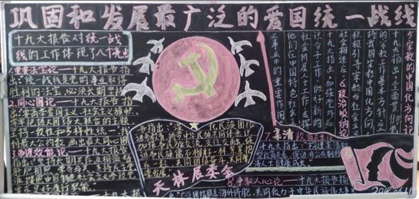 统战知识宣传黑板报