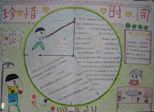 小学生珍惜时间手抄报作品