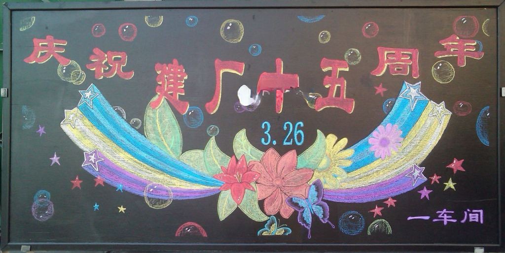 厂庆黑板报图片