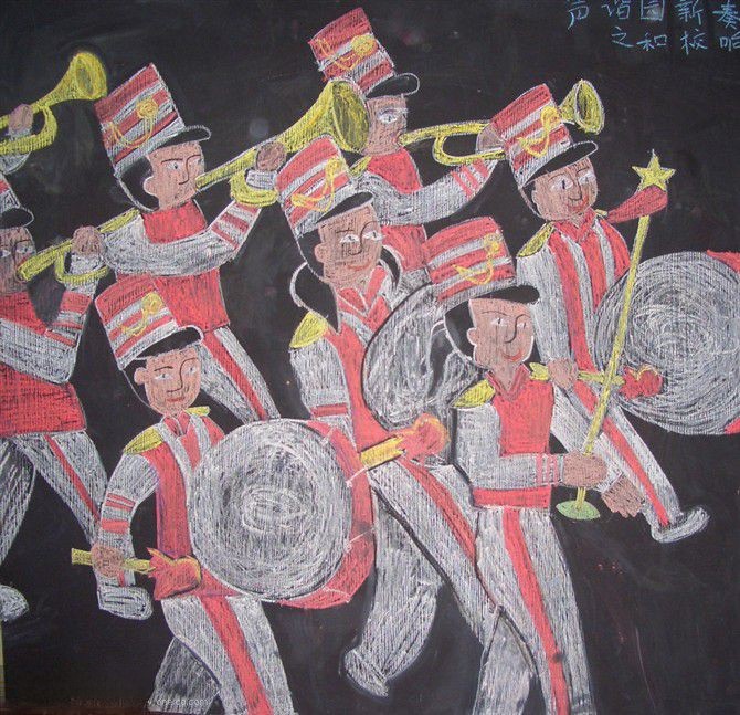 黑板报粉笔画图片大全（徐伶俐作品）