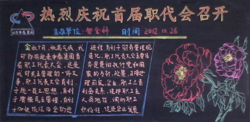 企业职代会黑板报作品