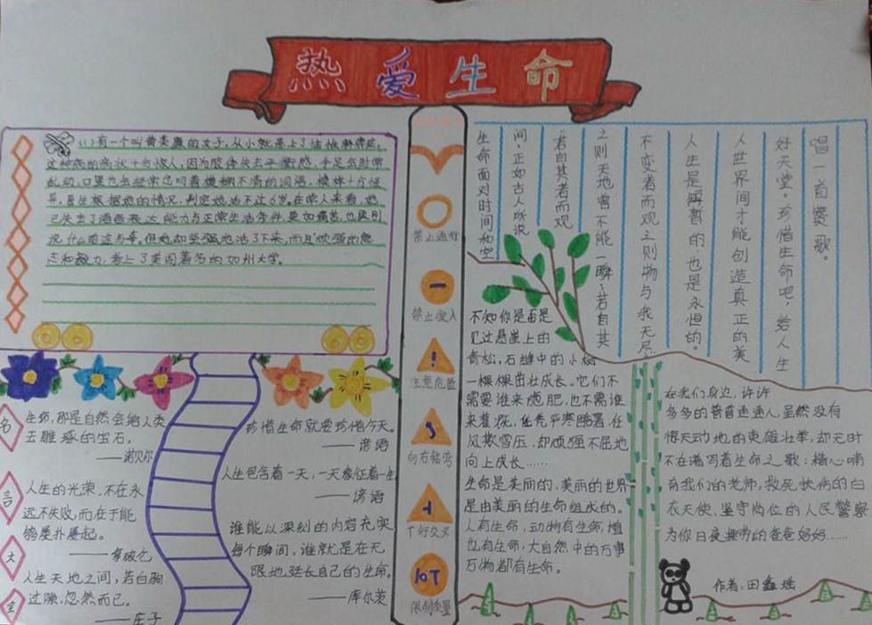 热爱生命手抄报资料大全