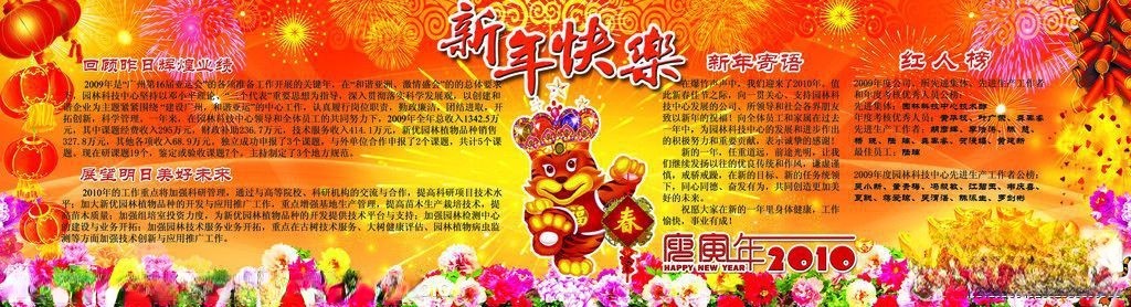 年终总结板报-新年快乐