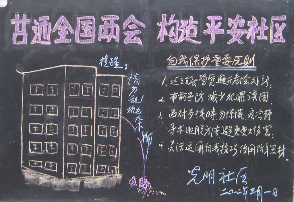 2022喜迎全国两会黑板报