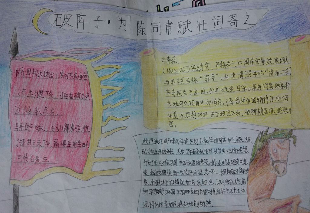 唐诗宋词手抄报简单又漂亮