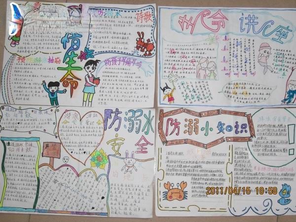 小学生游泳安全手抄报图片