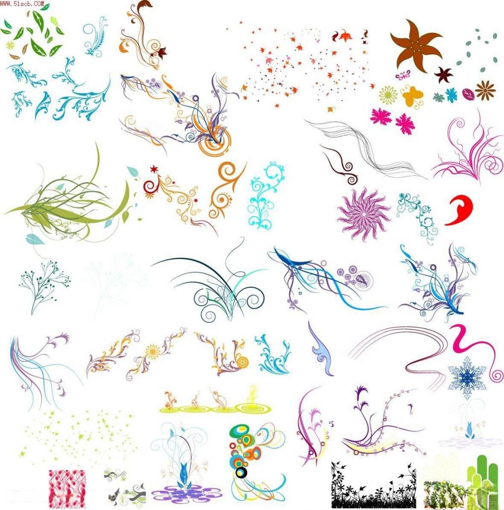 精选多款精美的黑板报花边素材