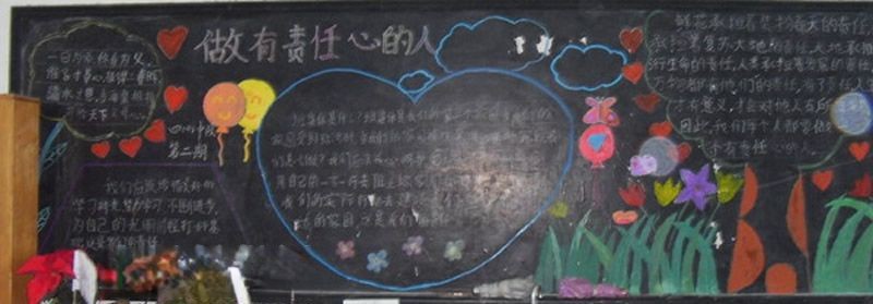 做个有责任心的人黑板报图片大全