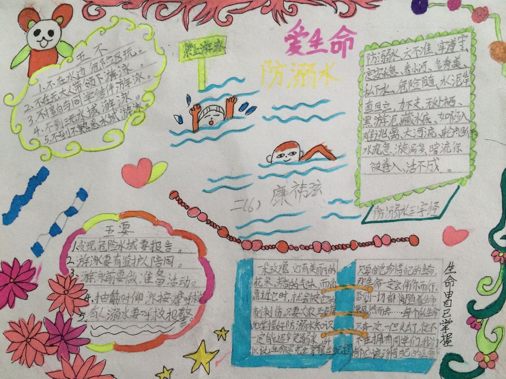 2022防溺水手抄报图片展