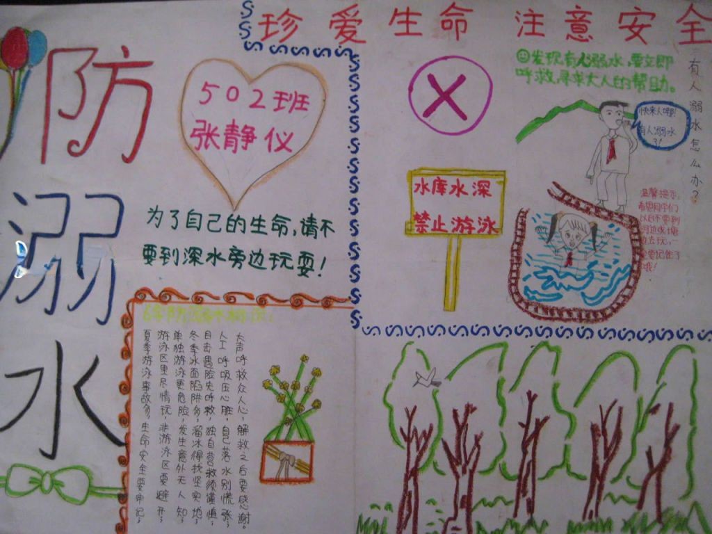 珍爱生命远离溺水手抄报