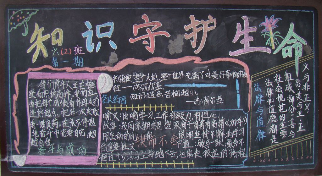 知识守护生命板报高清大图 知识守护生命板报高清大图