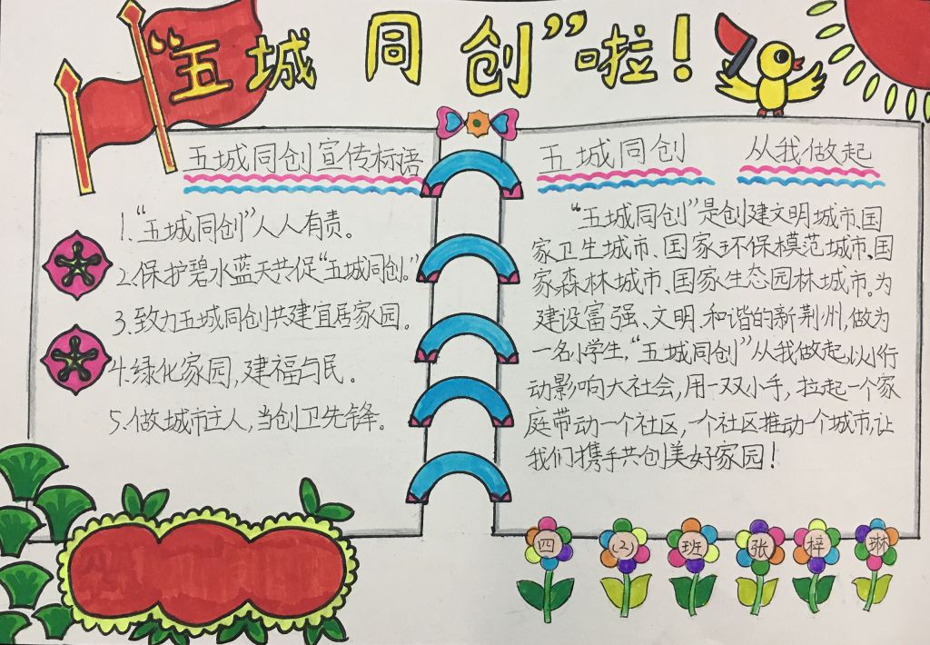 五城同创人人有责手抄报