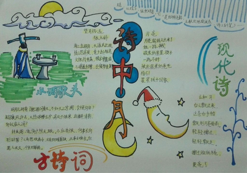 简单漂亮的古诗词手抄报
