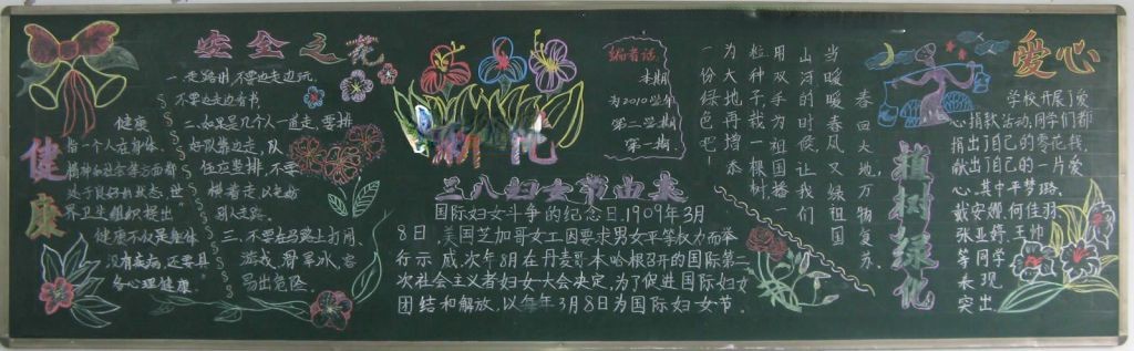 小学三月主题黑板报