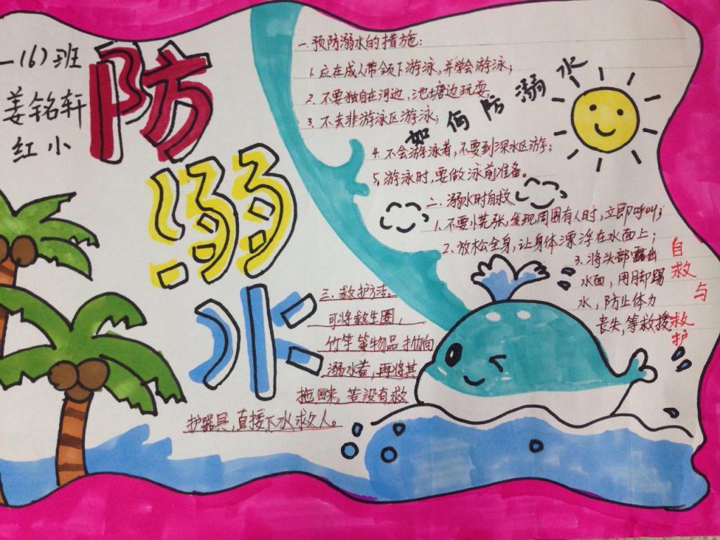 防溺水手抄报获奖作品大全