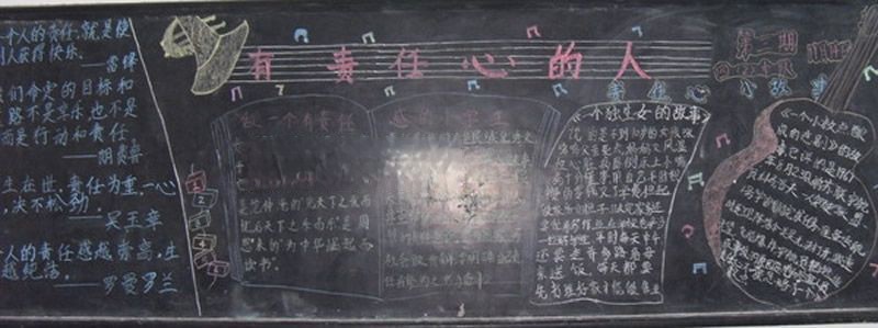 做个有责任心的人黑板报图片大全