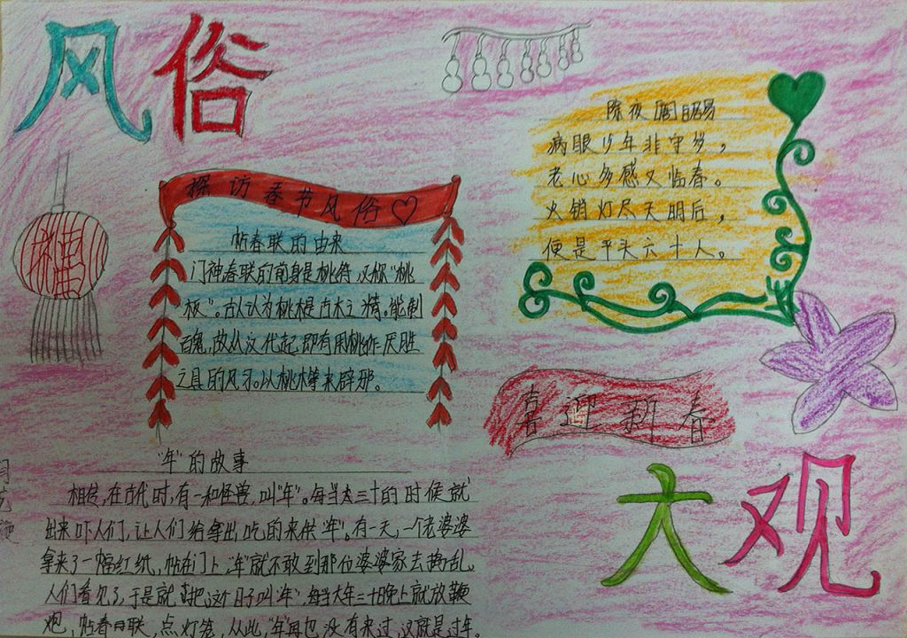 语文综合性作业:民风民俗手抄报 语文综合性作业:民风民俗手抄报