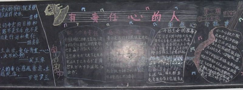 做个有责任心的人黑板报图片大全