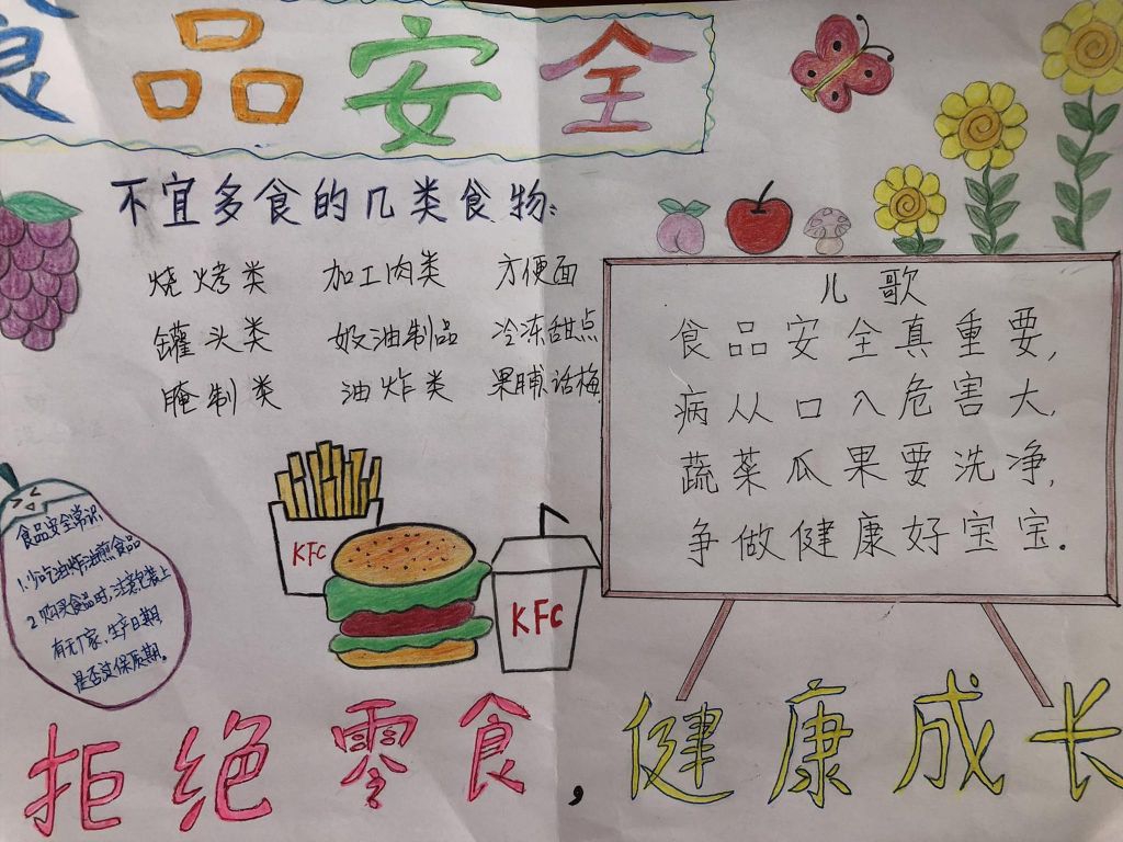 最新的食品安全手抄报，国家食品安全示范城市你我共参与