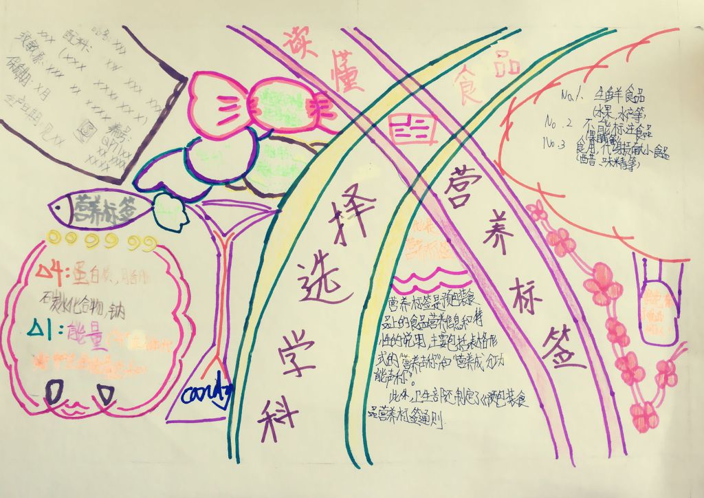 读懂营养标签科学选食品手抄报