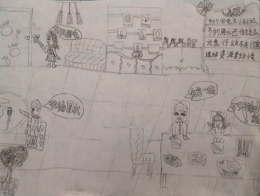 三节约手抄报图片