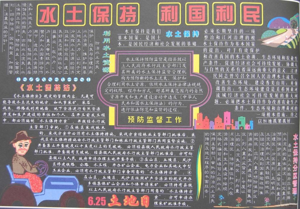 2022.6.25土地日黑板报-水土保持 利国利民