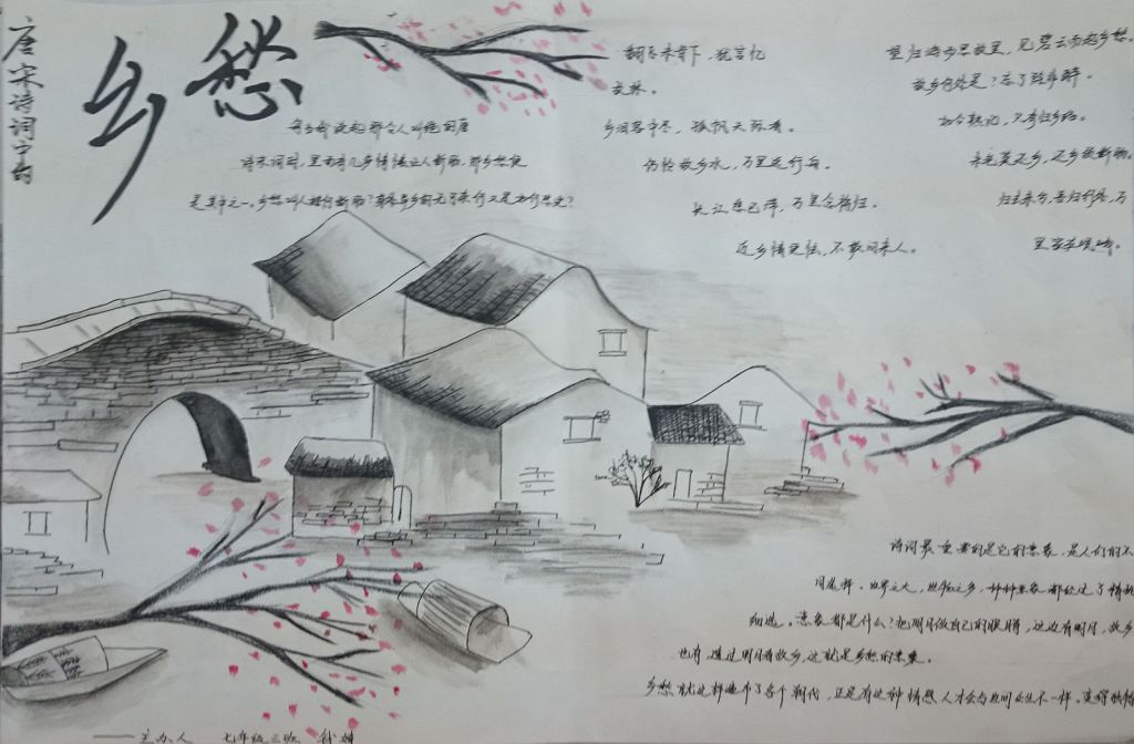 唐诗宋词手抄报简单又漂亮