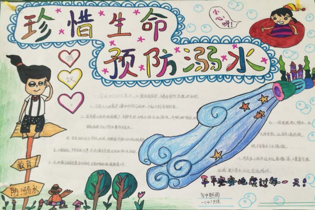 2022夏季防溺水手抄报