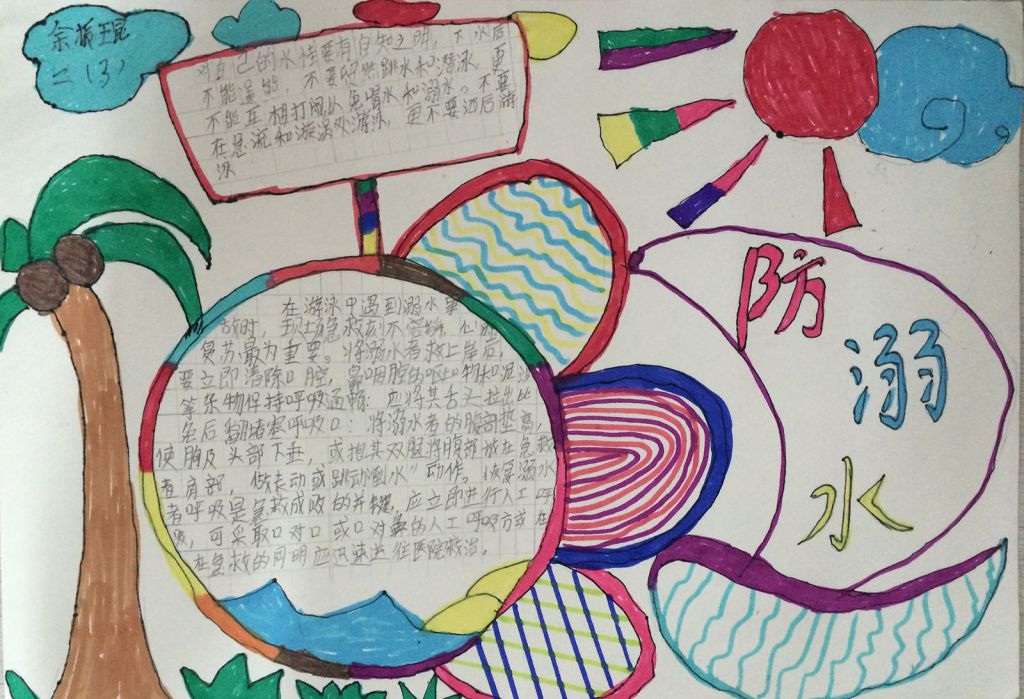 珍惜生命谨防溺水手抄报